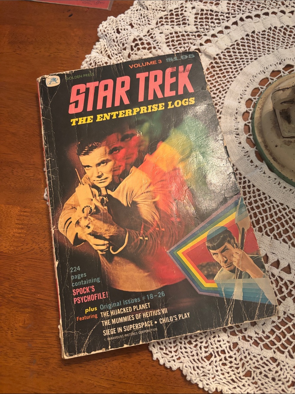 Golden Press Vol 3 RARE LG Comic book STAR TREK Enterprise Logs 1977 Vintage